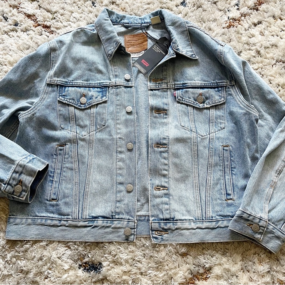 Levi's Premium Blue Denim Jacket - Picture 3 of 5